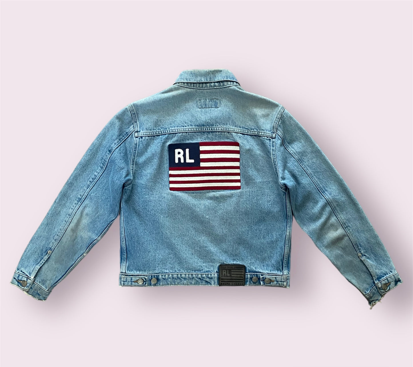 90’s Polo Ralph Lauren USA flag denim jacket