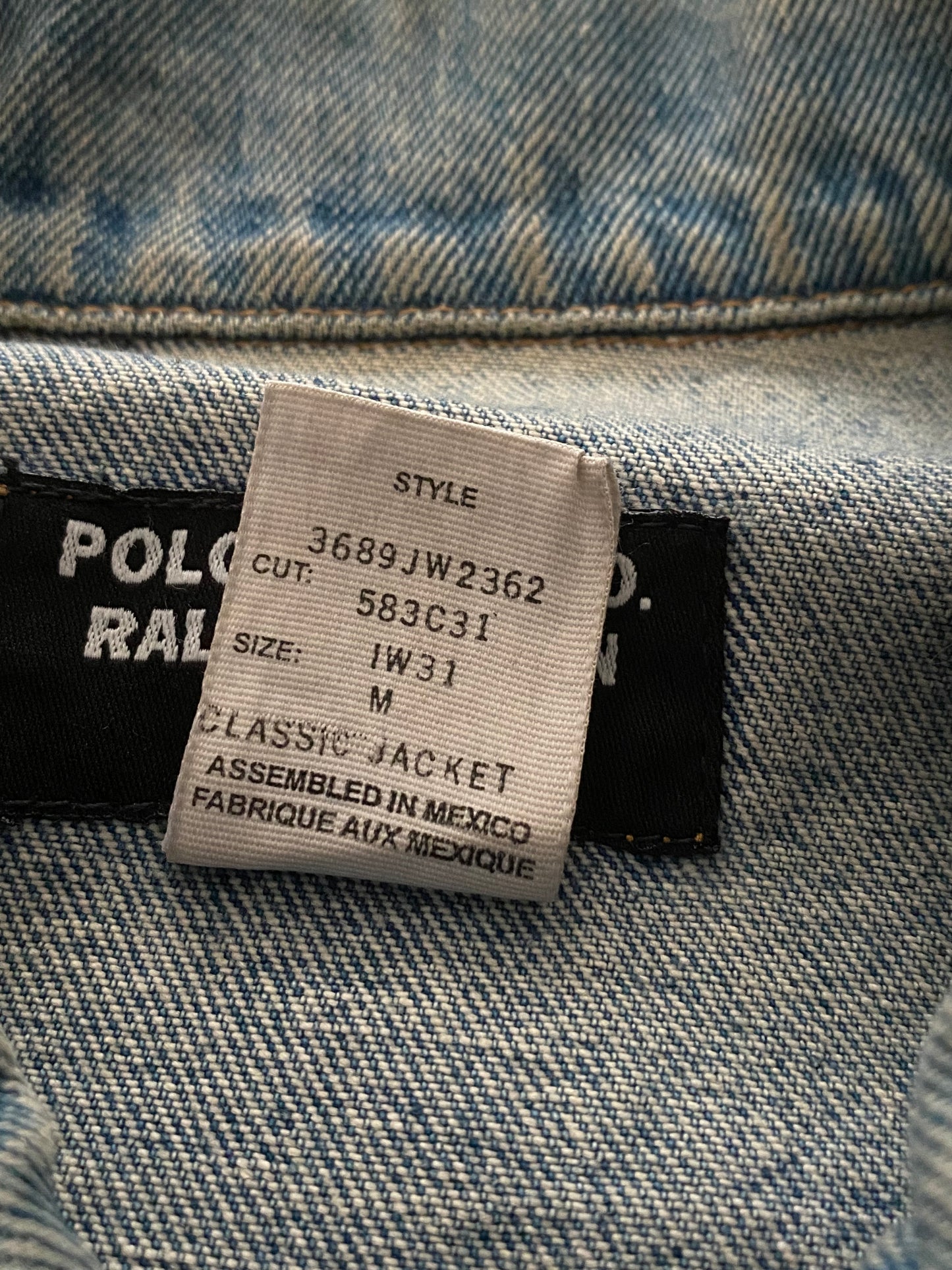 90’s Polo Ralph Lauren USA flag denim jacket