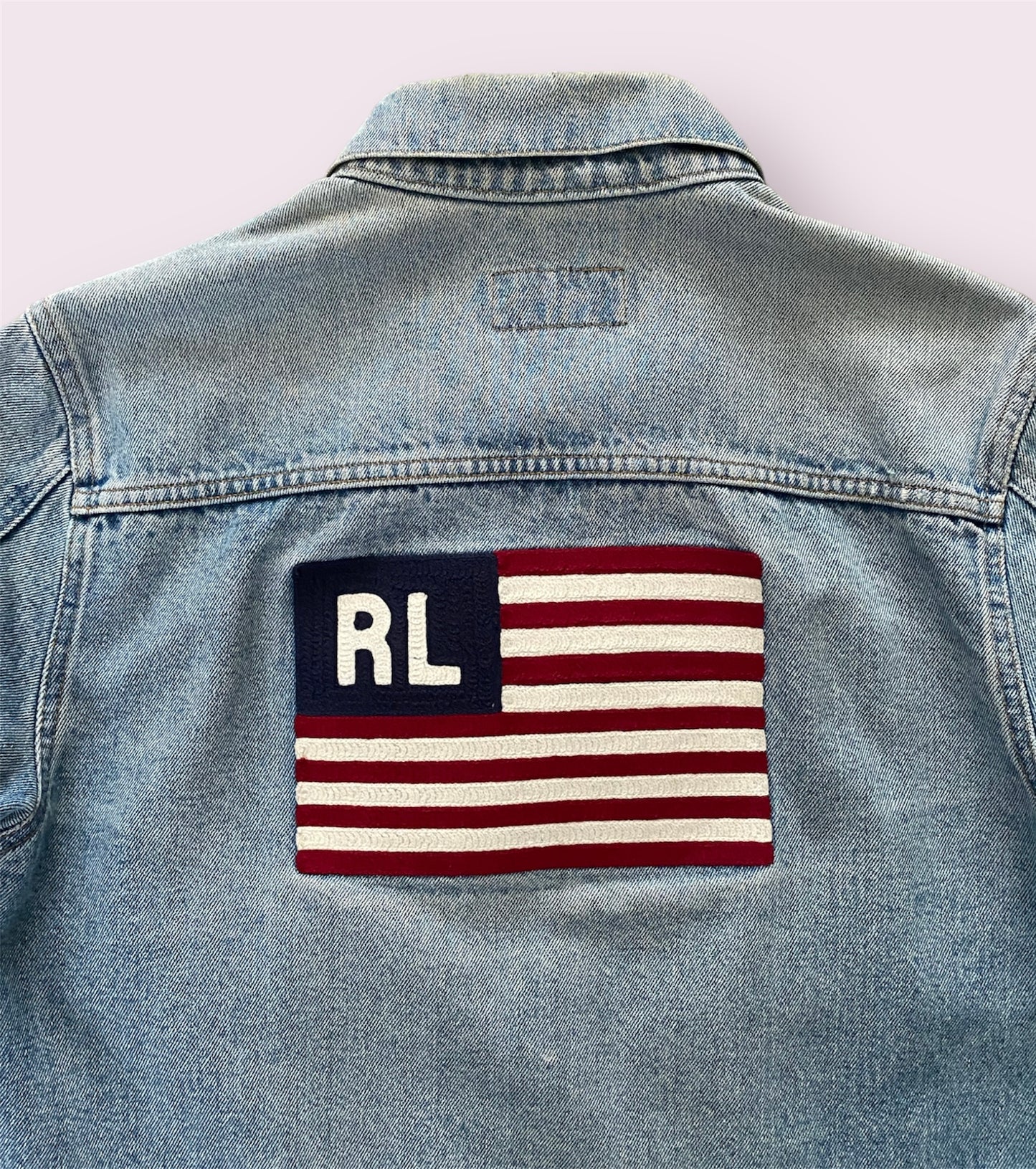 90’s Polo Ralph Lauren USA flag denim jacket