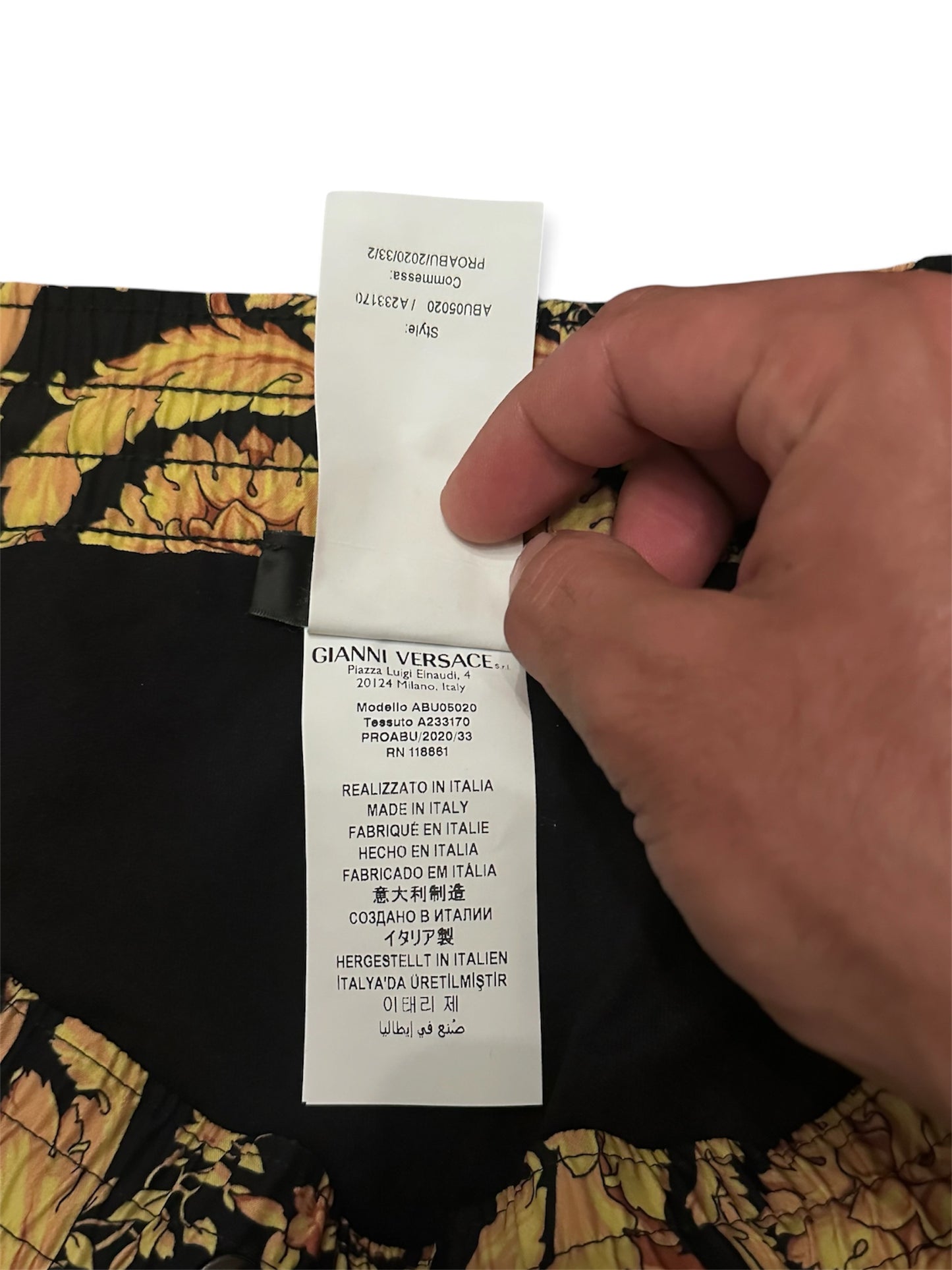 Versace Barocco Print Swim Short